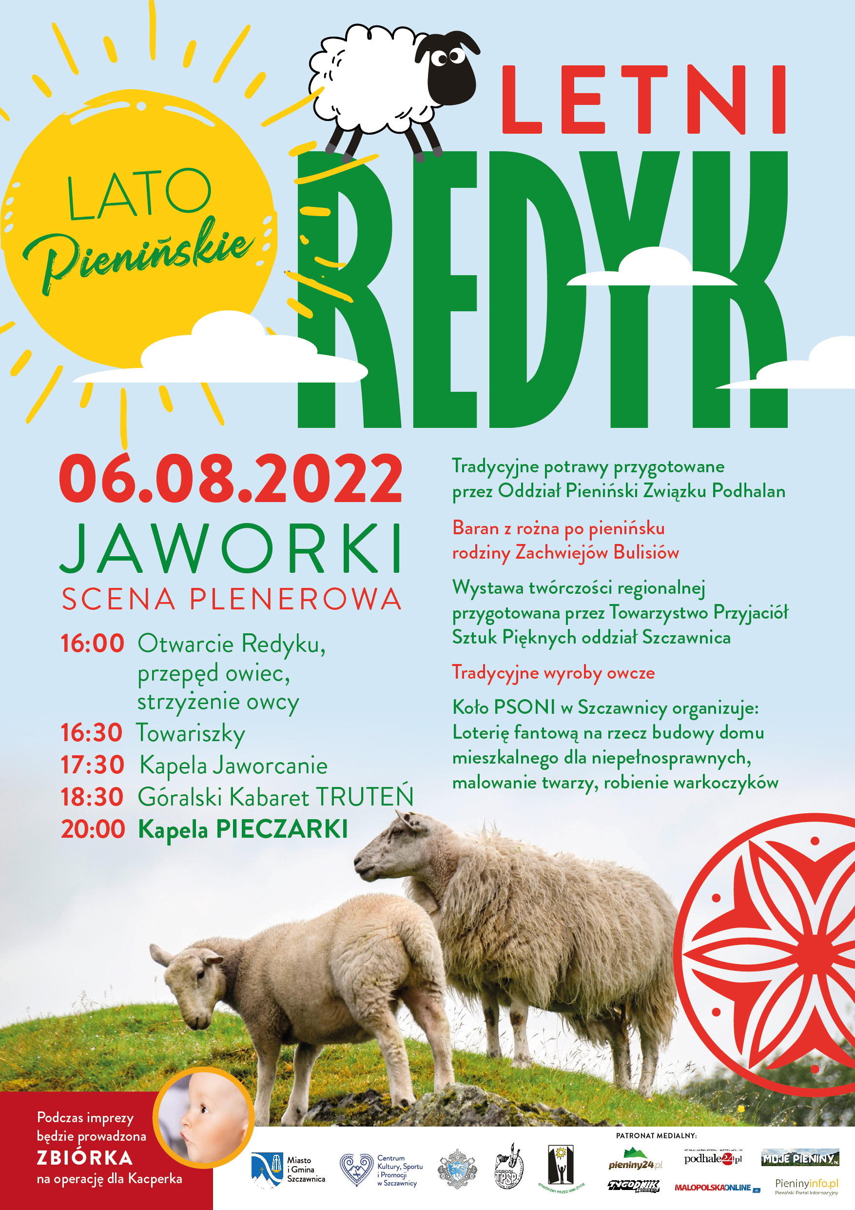 Plakat informujący o Letnim Redyku mającym się odbywać 06.08.2022.