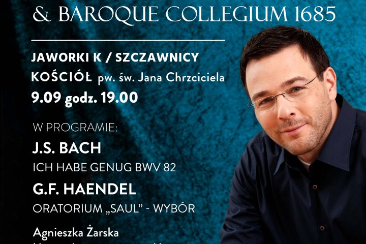 Plakat zapraszający na koncert Barokowe Exoloracje 2022.