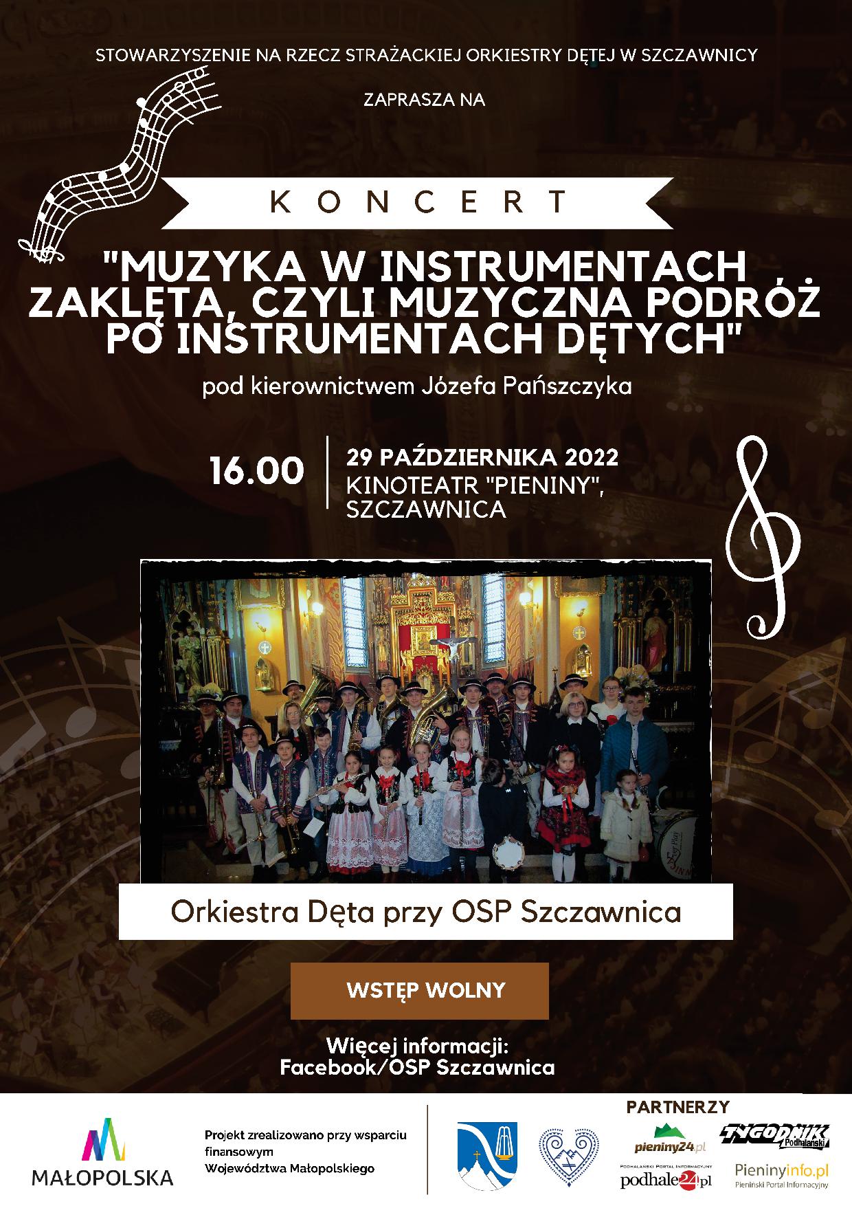 Koncert "Muzyka w instrumentach zaklęta, czyli muzyczna podróż po instrumentach dętych"